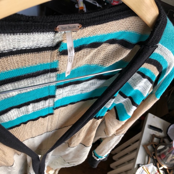 FREE PEOPLE BOHO RARE LINEN DUSTER XS - Picture 4 of 13